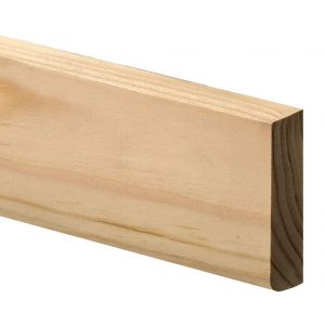 19 x 100mm (14.5 x 94mm finished) Pencil Round Softwood Skirting