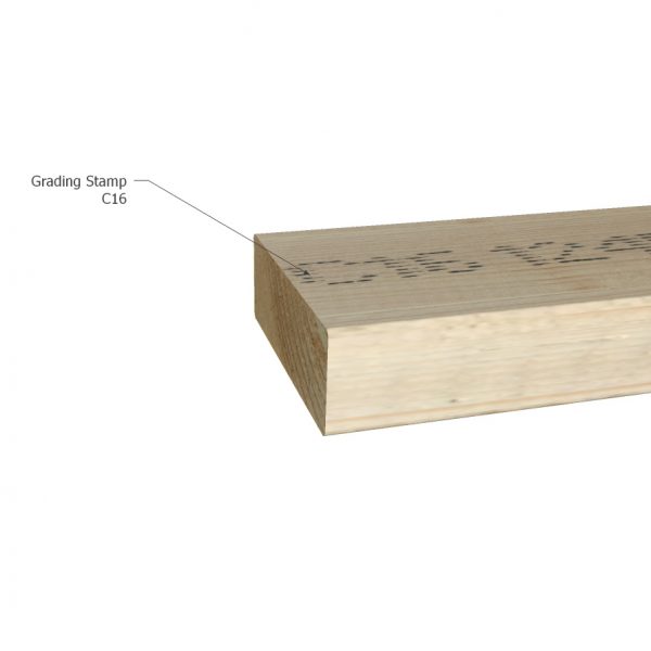 47 x 125mm (44 x 120mm finished sizes) Eased Edge C16 Grade Timber Joists - Image 3